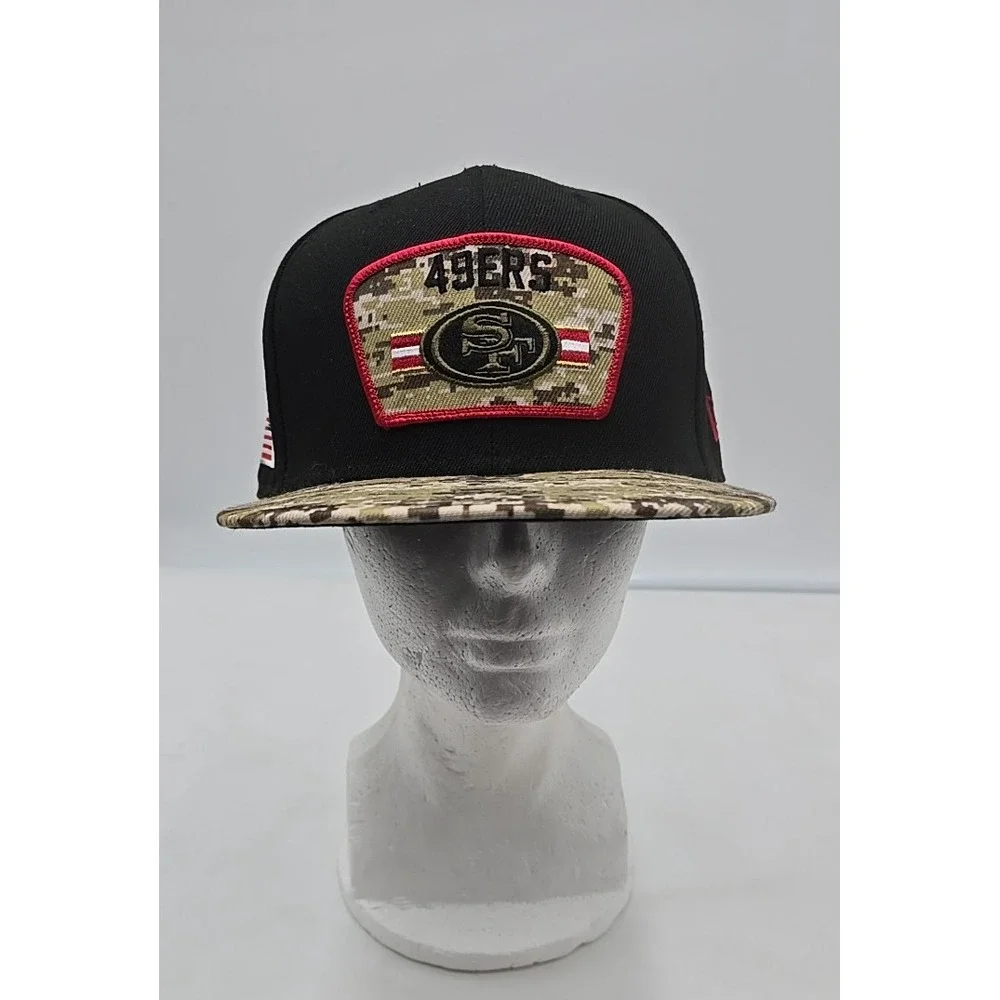 New Era San Francisco 49ers Salute to Service Camo 59FIFTY Fitted Hat -‎ 7 1/4